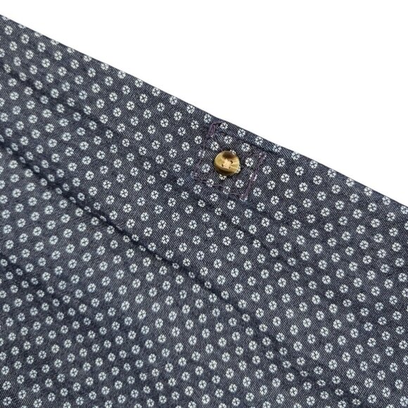 Woman Within Button Front Maxi Dress Navy Floral Canvas Roll Tab Sleeve Sz 34W - Picture 10 of 11